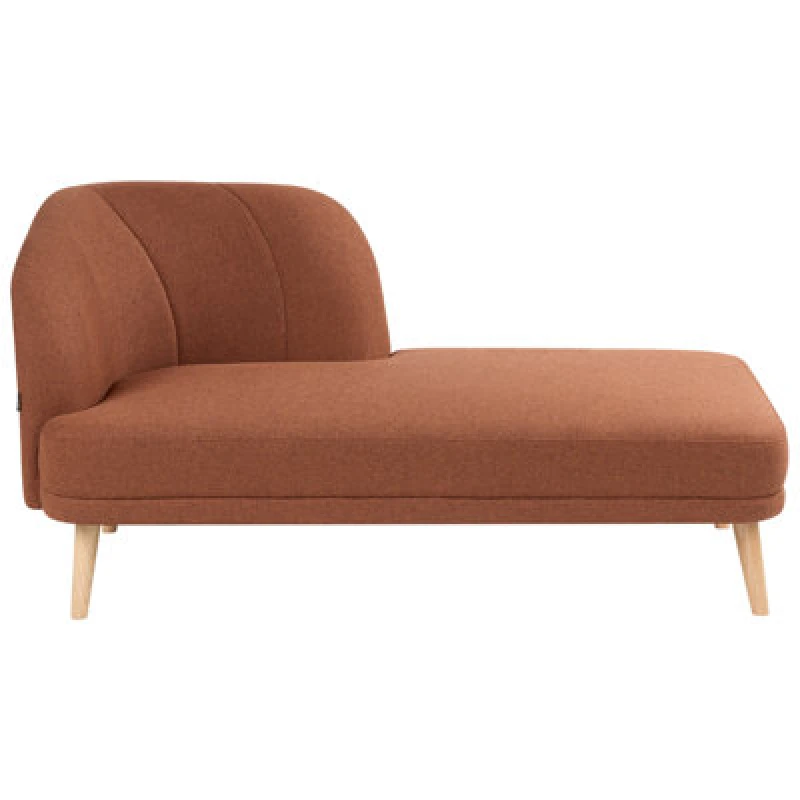 Image of Beliani Left-Hand Chaise Lounge Tanlay Fabric Golden Brown