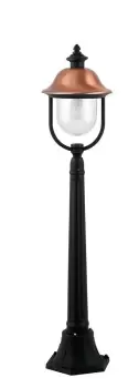 Image of VENEZIA Outdoor 118cm Bollard Black, IP44 118x25cm