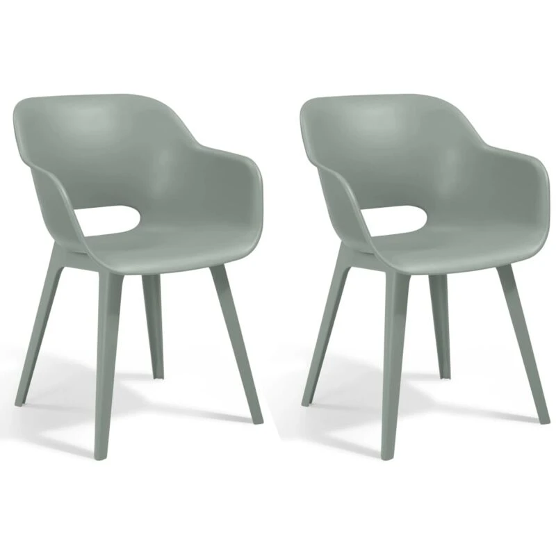 Image of Keter Outdoor Chairs Akola 2 pcs Vintage Green Keter 8711245151748