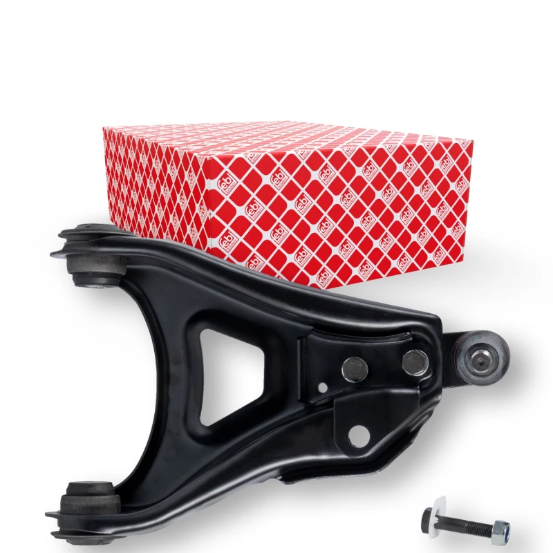 Image of FEBI BILSTEIN 10895 Suspension arm Control Arm, Sheet Steel, Lower, with screw, with rubber mounts Sheet Steel Track Control Arm (273)