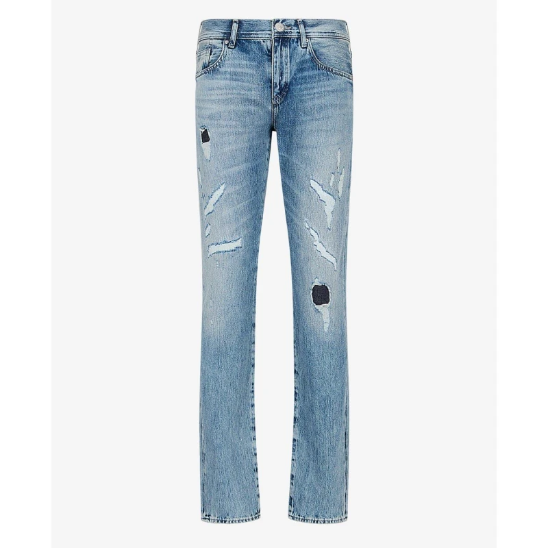 Image of Armani Exchange J13 Slim-Fit Jeans Indigo male 36S