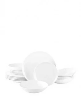 Image of Waterside 18 Piece White Everyday Round Dinner Set
