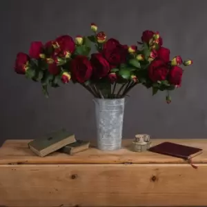 Image of Deep Red Wedding Peony Rose Spray