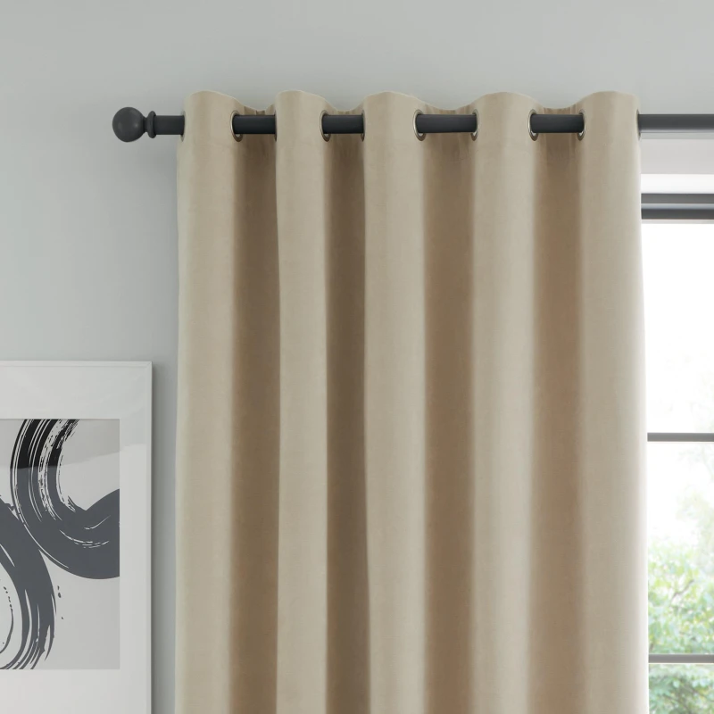 Image of Catherine Lansfield Catherine Lansfield Wilson Curtains Natural 167 x 137cm WB52915