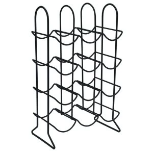 Black Metal 12 Bottle Wine Rack