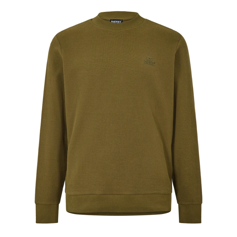 Image of Diesel Mens Pewter Crew Sweatshirt Brown male XS