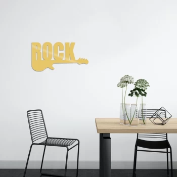Image of Rock - Gold Gold Decorative Metal Wall Accessory
