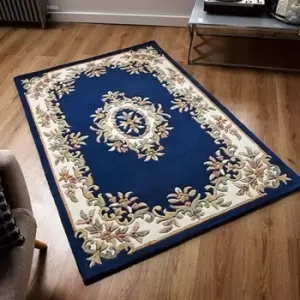 Image of Oriental Weavers Royal Blue Rug - 120x120cmcircle, Wool