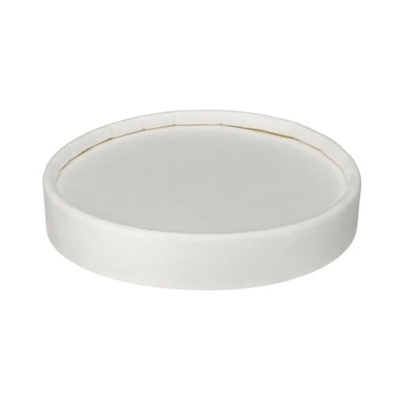 Image of Go-Pak Soup Cup Lid PP Lined 8 to 12oz White (500 Pack) D46012