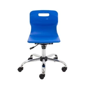 image of TC Office Titan Swivel Junior Chair with Castors, Blue