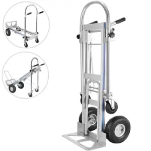 image of 3 In 1 Aluminum Folding Sack Truck Hand Trolley Cart Car 1000lbs Capacity