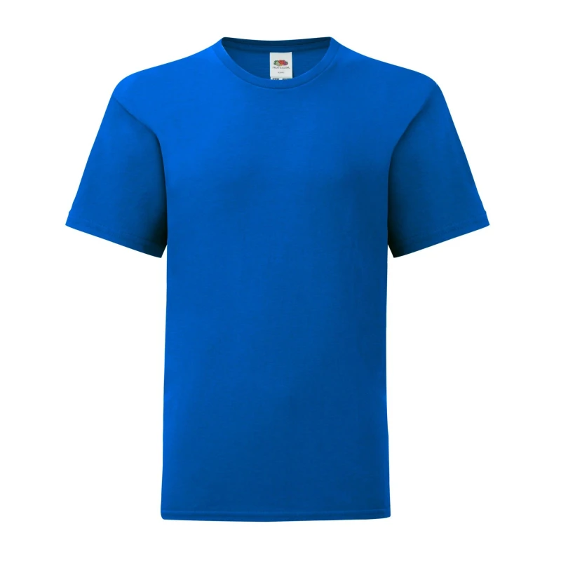 Image of Fruit of the Loom Iconic 150 T-Shirt in Blue Size: 12-13 Years Blue Unisex 12-13 Years