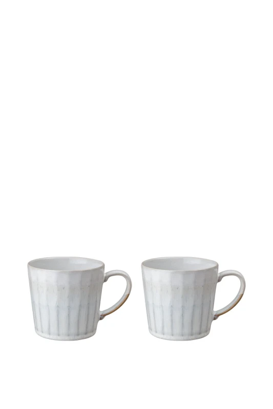 Image of Denby Reactive Set of 2 Mugs in White White Unisex