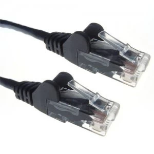 Image of Zexum Black RJ45 Cat6 High Quality LSZH 24AWG Stranded Snagless UTP Ethernet Network LAN Patch Cable - 0.3 Meter