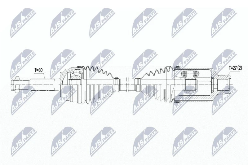 Image of NTY NPW-CH-082 Drive shaft Front Axle Right Drive Shaft (13)