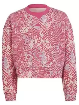 Image of adidas Sportswear Junior Girls Future Icons Print S, Light Pink, Size 11-12 Years