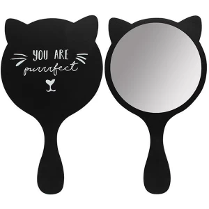 Image of Black Cat Handheld Mirror