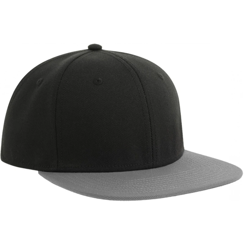Image of Atlantis Womens Contrast Flat Peak Snapback Cap in Black Female One Size
