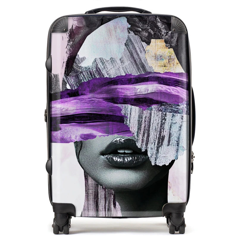Image of Designer Luggage Calista Vale: 00009 Suitcase in Purple Size: Large Purple Unisex Large