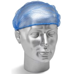 Image of Click Once Disposable Hairnet Blue Ref DHB Pack of 144 Up to 3 Day