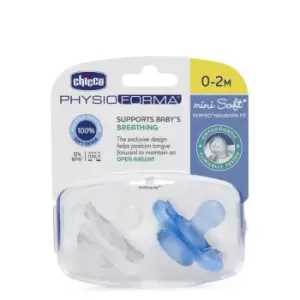 Chicco Physio Forma Mini Soft Silicone Pacifier 0-2M Blue 2pcs