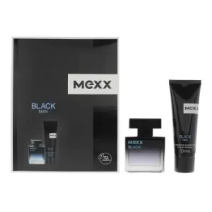 image of Mexx Black Man 2 Piece Gift Set: Eau de Toilette 30ml - Shower Gel 50ml