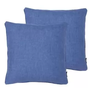 Image of Paoletti Twilight Twin Pack Polyester Filled Cushions Denim