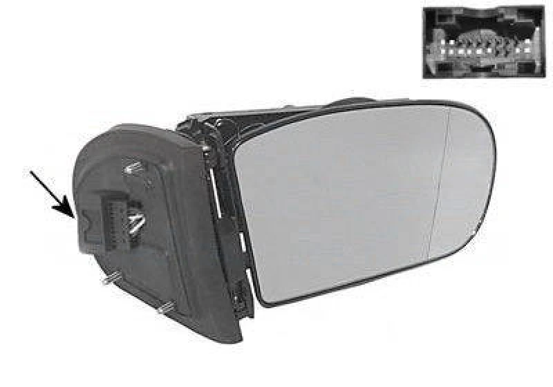Image of VAN WEZEL 3032828 Wing mirror * HAGUS * Right, without automatic dimming, without direction indicator Outside Mirror (50)
