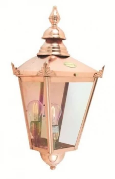 Image of 1 Light Outdoor Wall Half Lantern Light Copper IP44, E27
