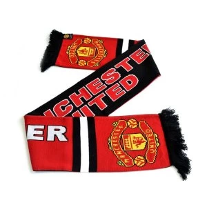 Image of Man Utd Supporters Jacquard Knit Scarf