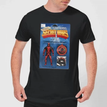 Marvel Deadpool Secret Wars Action Figure Mens T-Shirt - Black - 3XL - Black