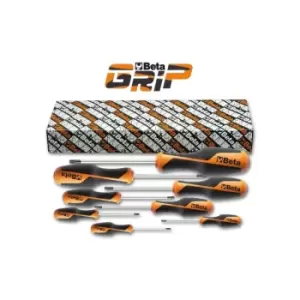 image of Beta Tools 1268 RTX/S8 8pc Beta GRIP Tamper Resistant Torx Screwdriver Set