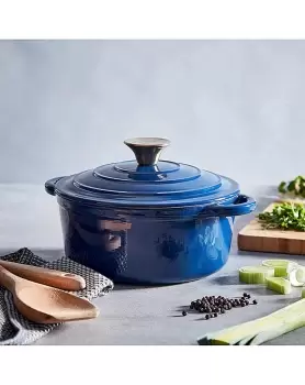 Image of Tower Cast Iron 20cm Casserole Dish Blue