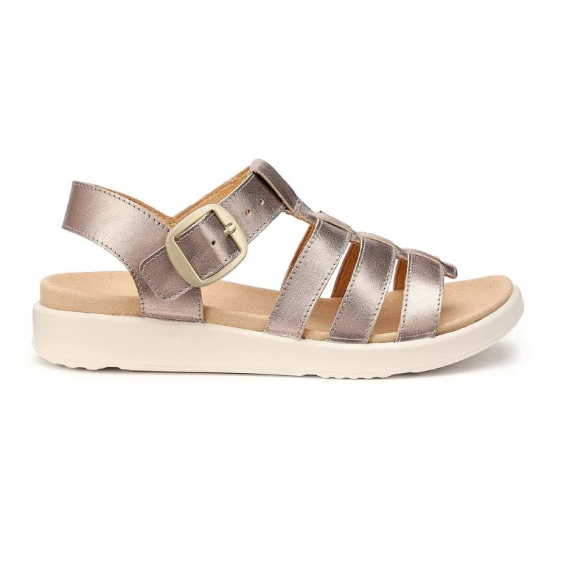 Image of Hotter Womens 'Alanya' Gladiator Sandals in Rose Gold Size: 4.5 Rose Gold Female 4.5
