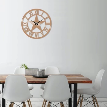 Image of Metal Wall Clock 28 - Copper Copper Decorative Metal Wall Clock