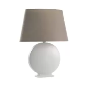 image of Zen Large Table Lamp With Round Tapered Shade, Fabric Shades