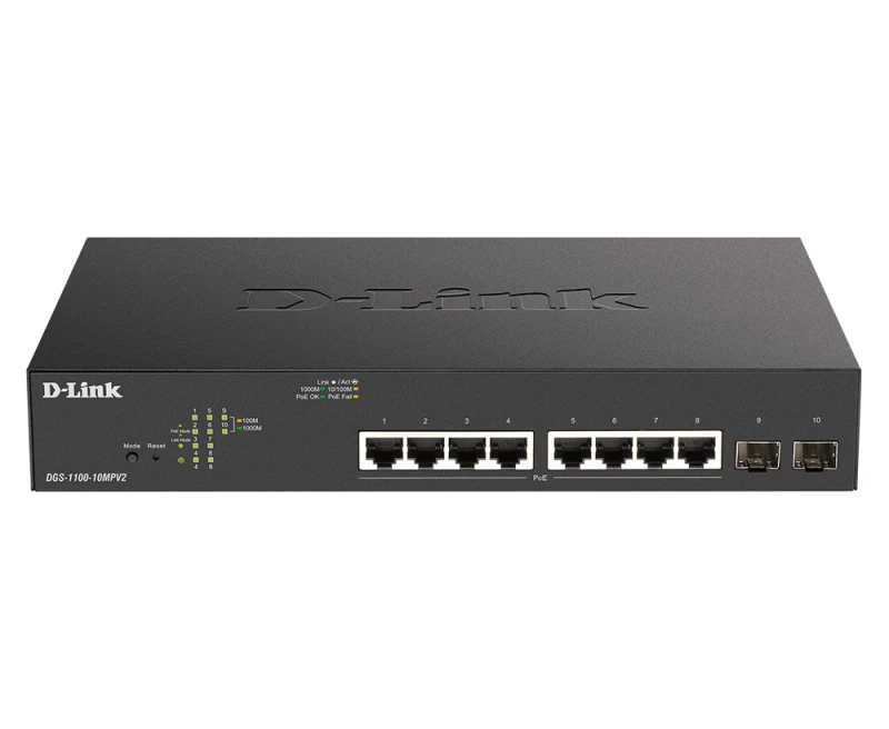 Image of D-Link DGS-1100-10MPV2 Managed L2 Gigabit Ethernet (10/100/1000) Power