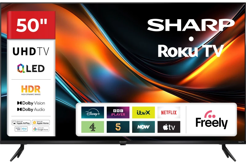 Image of Sharp 50" Smart 4K Ultra HD QLED Roku TV [2026] - 4T-C50HJ6225KB