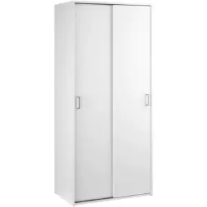 image of Space Wardrobe with 2 Sliding Doors in White