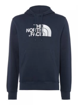 Image of Mens The North Face Overhead Large Logo Hoodie Blue