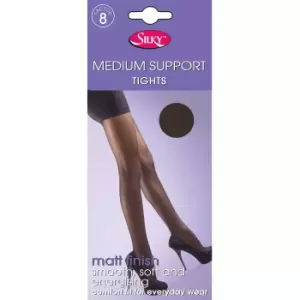 image of Silky Ladies Medium Support Tights (1 Pair) (Large (42a-48a)) (Barely Black)