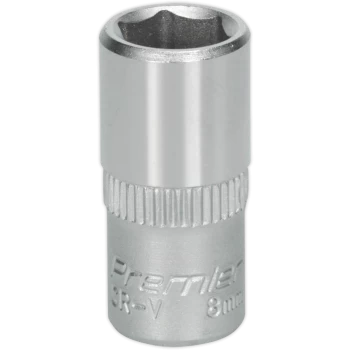 image of Sealey 1/4" Drive Hexagon WallDrive Socket Metric 1/4" 8mm