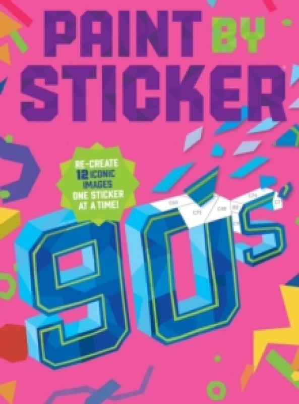 Image of Paint by Sticker (Official): 90s : Re-create 12 Iconic Images One Sticker at a Time! Paperback / softback