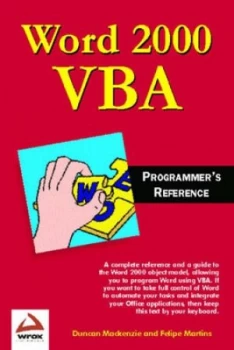 Image of Word 2000 Vba Programmers Reference Paperback