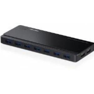 image of TP-LINK UH720 7-Port USB 3.0 Hub with 2 Charging Ports V1.0 Black UK Plug