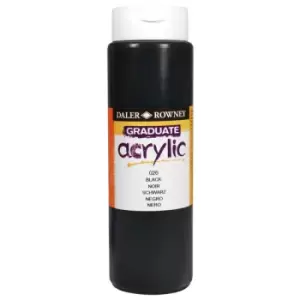 image of Daler Rowney 123500026 Graduate Acrylic Paint 500ml Black