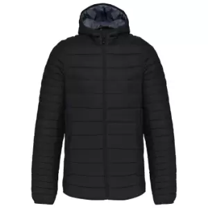 image of Kariban Mens Lightweight Hooded Down Jacket (S) (Black)