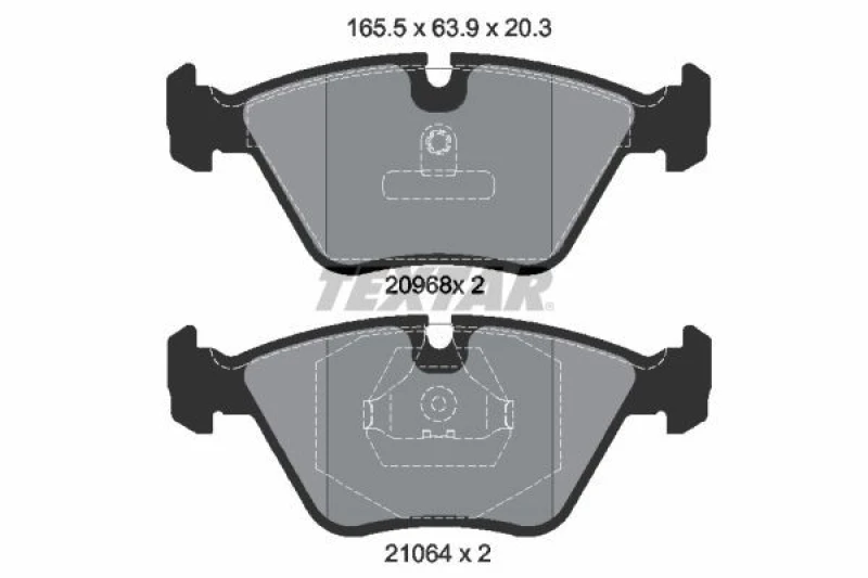Image of Brake pad set TEXTAR 2096801