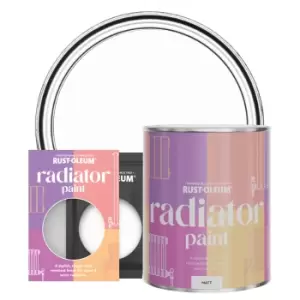 Image of Rust-Oleum Radiator Paint, Matt Finish - Chalk White - 750ml