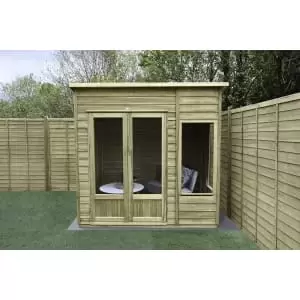 Image of Forest Garden Oakley 7 x 5ft Overlap Pent Summerhouse with Assembly